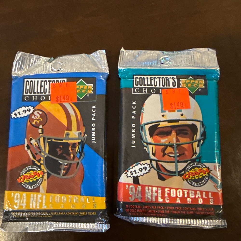 1994 Upper Deck NFL Football Collector’s Choice Jumbo Packs (2) - Sealed